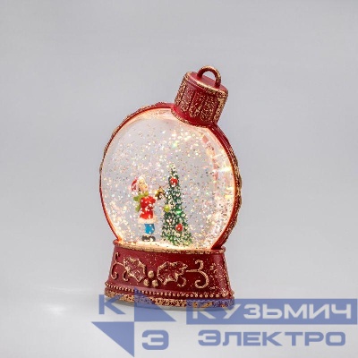 Светильник декоративный (фигура) "Елочный шар" с эффектом снегопада и подсветкой Neon-Night 501-160