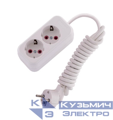 Удлинитель 2х2м с заземл. 16А IP20 Lila LEZARD 720-0202-201