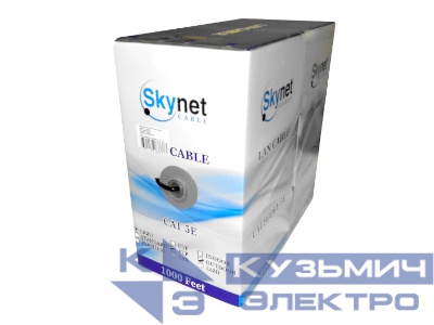 Кабель Skynet Light FTP4 cat.5е, одножильный, 305м, Cu, Проходит Fluke тест, для наружных работ, черный