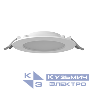 Светильник светодиодный DL-01 Slim 160мм 15Вт 4000К 176x39мм IP65/40 круглый встраив. с опаловым рассеив. RAL9003 бел. муар VARTON V1-RF-00083-10000-6501540