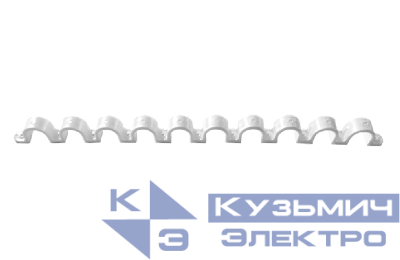 Гребенка из скоб для сантехнических труб для монтажных пистолетов (16 мм, белый, 10 мест, 10 шт/уп)