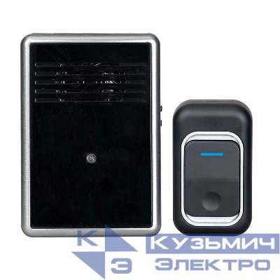 Звонок беспроводной полиф. Трио 32 мел. 150м 4-тон. полифония регул. громкости настол.-настен. брызгозащ. кнопка IP44 3ААх1.5В Тритон ТР-01Б