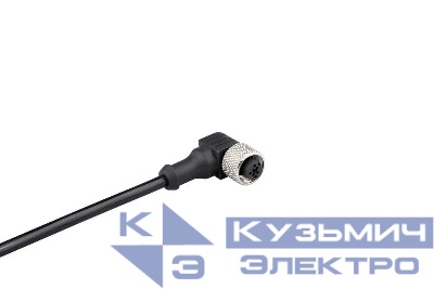Кабель соединительный 2м с гнездом M12х3 90град. ПВХ IP68 EMAS SKM12P3DXV2