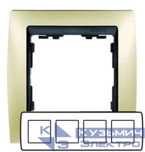 Рамка 4-м Simon82 шампань/матов. Simon 82844-34