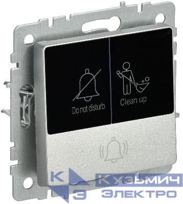 Кнопка звонка BRITE 10А ВС10-1-9-БрА для отелей с индик. механизм алюм. IEK BR-V14-2-10-K47