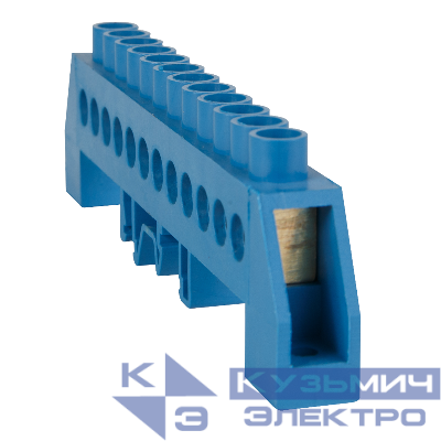 Шина нулевая в комбинированной изоляции OptiKit BB-F-N-DIN-6-8х12 син. КЭАЗ 277971