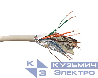 Кабель FTP4 cat.5е, многожильный, экранированный, 305м, Cu, серый, NETKO Optima Silver