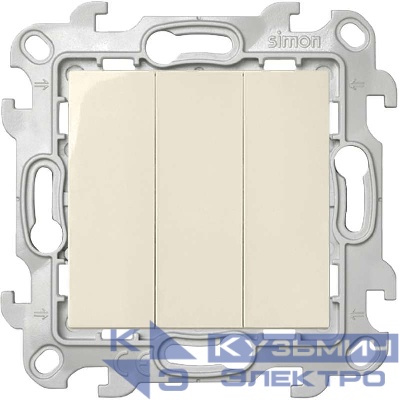 Выключатель 3-кл. 1п 2мод. СП Simon 24 10А IP20 механизм сл. кость Simon 2450391-031