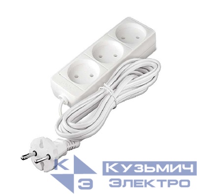 Удлинитель 3х5м без заземл. 10А IP20 2.2кВт ПВС Союз 481S-1305