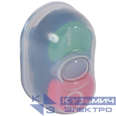 Головка кнопки двойн. с пруж. возвр. с инд. красн. "О" выступ./зел. "I" потайная Osmoz Leg 024076