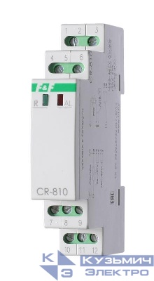 Реле температурное CR-810 (с внешн. термист. датчиками DIN-рейка 230В 16А 1перекл.) F&F EA05.002.001