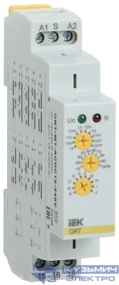 Реле времени ORT 12-240В AC/DC 1 контакт многофункц. IEK ORT-M1-ACDC12-240V