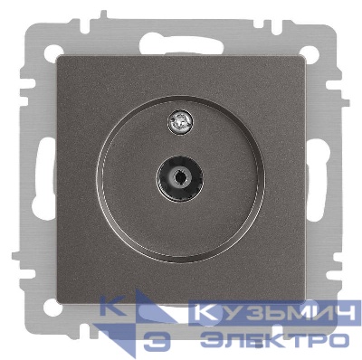 Розетка телевизионная одиночная TV СП Accent 6-301-09 IP20 титан Intro Б0063618
