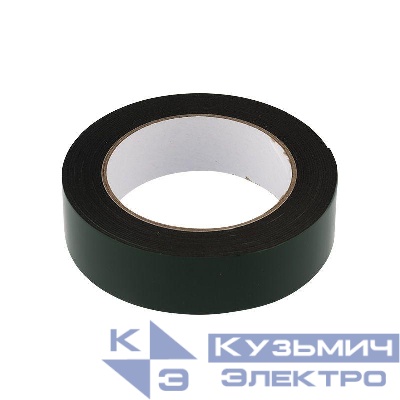 Скотч двухсторонний 30ммх5м зел. на черн. основе Rexant 09-6130