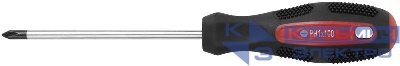 Отвертка "Мастер" 5х100мм РН1 CrV сталь прорезиненная ручка КУРС 53774