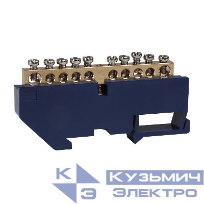 Шина нулевая с изолятором OptiKit BB-D-N-DIN-20-8х12 син. КЭАЗ 277870