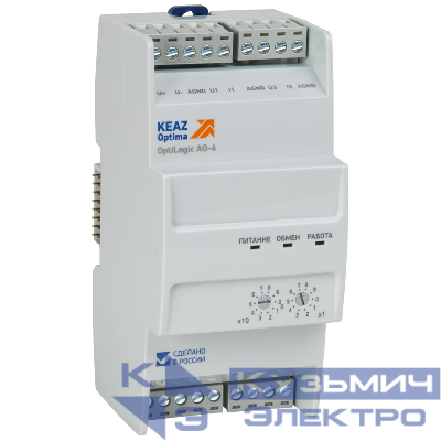 Модуль аналогового вывода OptiLogic L-AO-4 КЭАЗ 288028