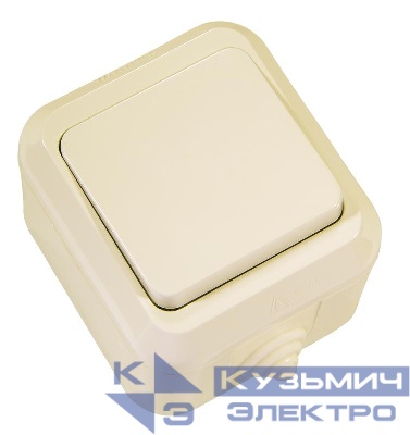 Выключатель проходной IP44 крем. Makel 18205