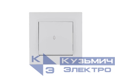 Выключатель проходной 1-клав. Karea RIZZ бел. Makel 88001005