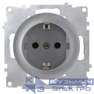 Розетка 1-м СП Florence 16А IP20 с заземл. винтов. клеммы механизм сер. (1E10201302) OneKeyElectro 2172834