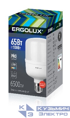 Лампа светодиодная LED-HW-65W-E40-6K PRO 65Вт 6500К холод. бел. E27/E40 150-270В Ergolux 14330