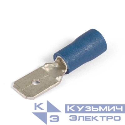 Разъем плоский РПИ-П 2.5-(6.3) син. КВТ 49615