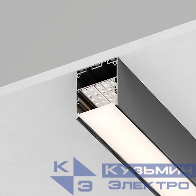 Профиль накладной 50х50мм L2000 CAB269 в комплекте 2 заглушки 4 крепежа алюм. черн. FERON 48150