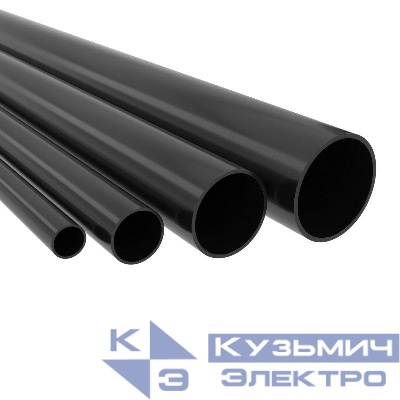 Труба ПВХ жесткая гладкая d25мм легкая 3м черн. DKC 63925B