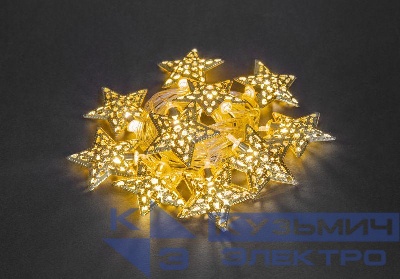Гирлянда светодиодная "Нить золотые звезды" 95 038 NGF-D042-02 1.6м WW IP20 Navigator 95038