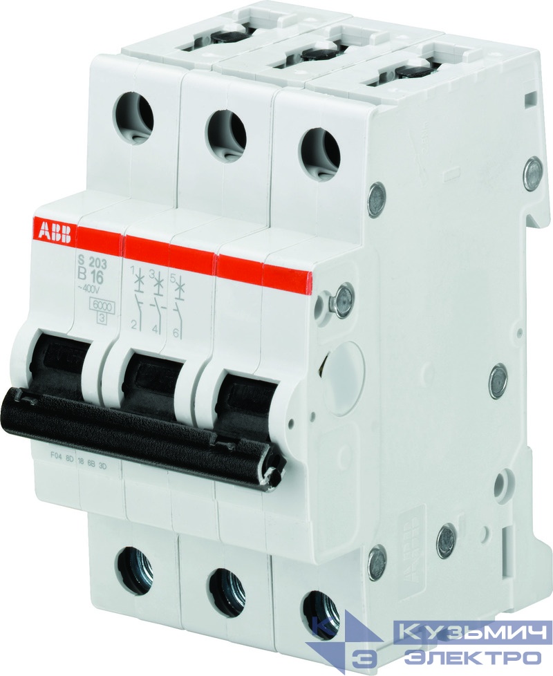 Выключатель автоматический модульный 3п B 40А 6кА S203 B40 ABB 2CDS253001R0405