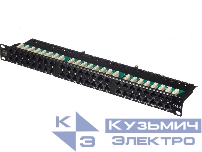 Патч-панель UTP, 19", 48 портов RJ45, cat.6, 1U, Dual Type  IDC, NETKO Expert CKC