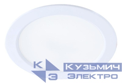 Светильник светодиодный Downlight 18Вт 180-265В 4000К кругл. панель бел. КОСМОС KDownL18W4000K