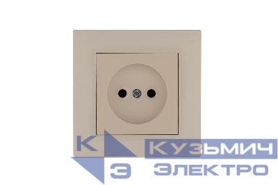 Розетка 1-м Karea RIZZ без заземл. крем Makel 88010022