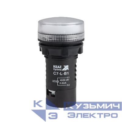 Лампа светодиодная OptiSignal Compact D22 С7-L-Q1 бел. 380В AC XB7EV01QP КЭАЗ 362163
