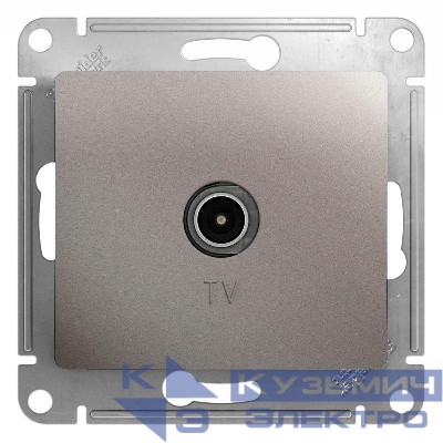 Розетка телевизионная TV Glossa коннектор механизм платина SE GSL001293