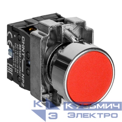 Кнопка управления NP2-BA42 без подсветки красн. 1НЗ IP40 CHINT 574843