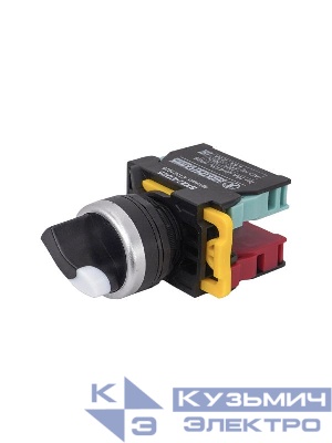 Переключатель ВК22-BD25 1НО+1НЗ на 2 положения с фиксацией I-O хром d22мм Электротехник ET521025