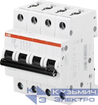 Выключатель автоматический модульный 4п C 40А 6кА S204 C40 ABB 2CDS254001R0404