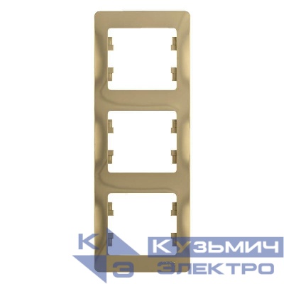Рамка 3-м Glossa вертикал. титан SE GSL000407