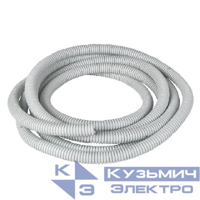 Труба гофрированная ПВХ d25мм с протяжкой бел. (уп.50м) Plast PROxima EKF tg-z-25-50-white