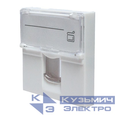 Панель лицевая 1 порт 45х45 Keystone шторка откидное маркиров. окно (DIY) SUPRLAN 10-0301-1