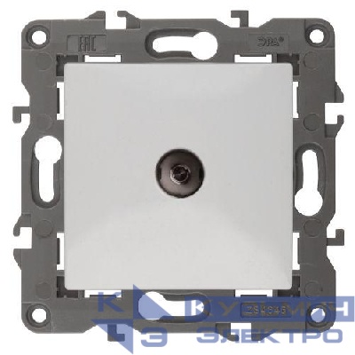 Розетка телевизионная проходная TV Elegance 14-3102-01 IP20 бел. Эра Б0034296