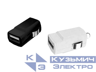 Автомобильное зарядное устройство USB, 1 порт, 5В, выходная сила тока 1А, 40*20*15мм, черный, модель СС350B, блистер, Netko РАСПРОДАЖА