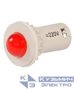 Лампа светодиодная коммутаторная СКЛ-11-К-2-220 220В AC/DC d=27 20мКд красн. Электротехник ET510804
