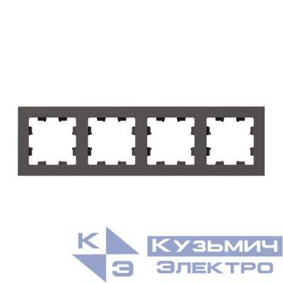 Рамка 4-м Эпика пластик мокко EKF UP1-FPM-04