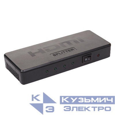 Делитель HDMI 1x4 пластиковый корпус Rexant 17-6952