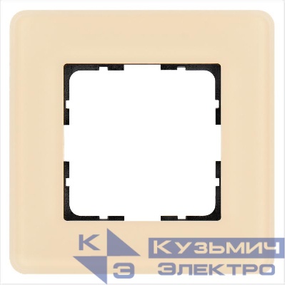 Рамка 1-м G-Glass закругленная стекло матов. тауп Jasmart G1001GT-RM