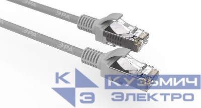 Патч-корд кат.5E F/UTP экранир. Simple 0.5м сер. Эра Б0051379