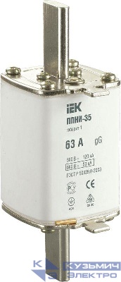 Вставка плавкая ППНИ-35 63А габарит 1 IEK DPP30-063