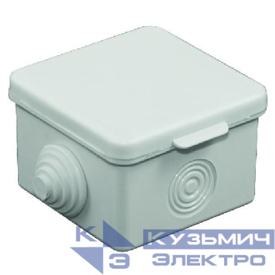 Коробка распаячная ОП 65х65х50мм с гермовводами сер. Урал Пак КО-51017065-150